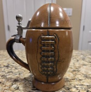 Gerz Vintage Original Football Shaped Beer Stein Mug W Germany 7 In
